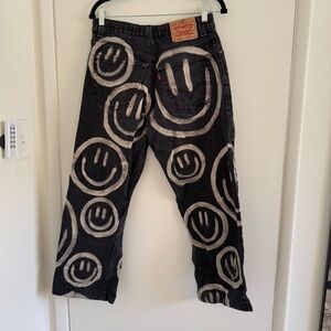 Levi's Black Smiley Face Jeans